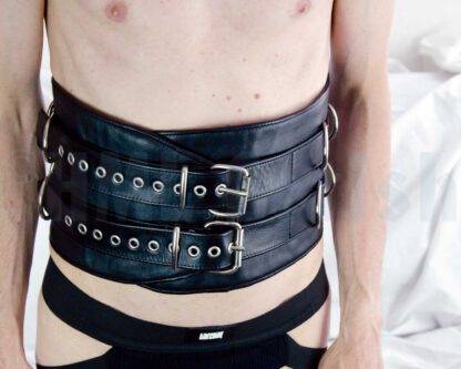 Ceinture de bondage large en cuir