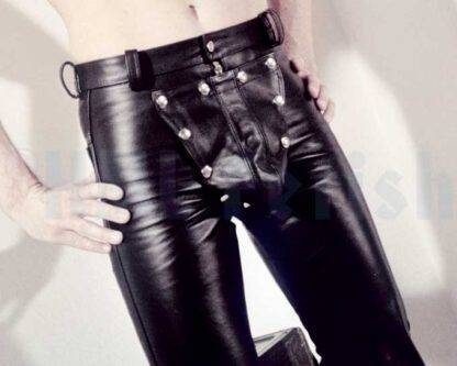 Codpiece Leather Jeans