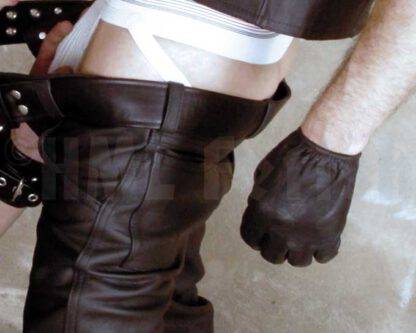 Leder Police Handschuh schlicht