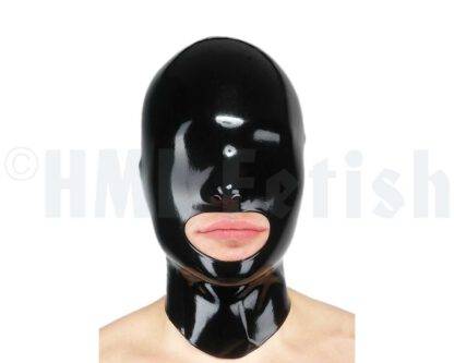 Masque en latex Fetisso bouche ouverte