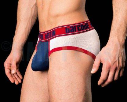 barcode Brief Kentish-Town white-blue-red