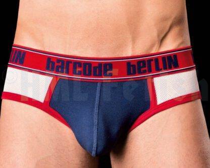 barcode Brief Kentish-Town white-blue-red